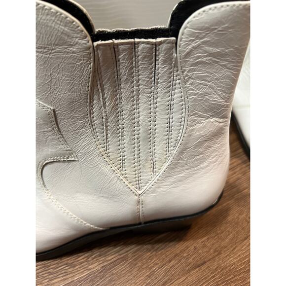 Rebecca Minkoff Women's Kaidienne Pointed Toe Leather Low-Heel Booties 7.5 - Picture 10 of 12